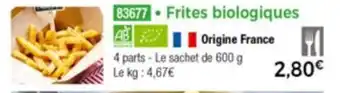 Thiriet Frites biologiques offre