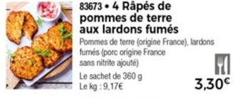 Thiriet 4 Râpés de pommes de terre aux lardons fumés offre