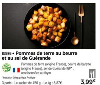 Thiriet Pommes de terre au beurre et au sel de guérande offre