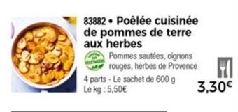 Thiriet Poêlée cuisinée de pommes de terre aux herbes offre