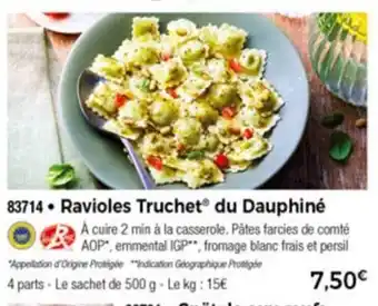 Thiriet Ravioles truchet de dauphiné offre