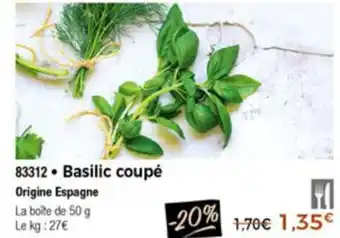 Thiriet Basilic coupé offre