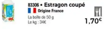 Thiriet Estragon coupé offre
