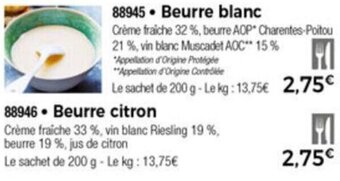 Thiriet Beurre blanc offre