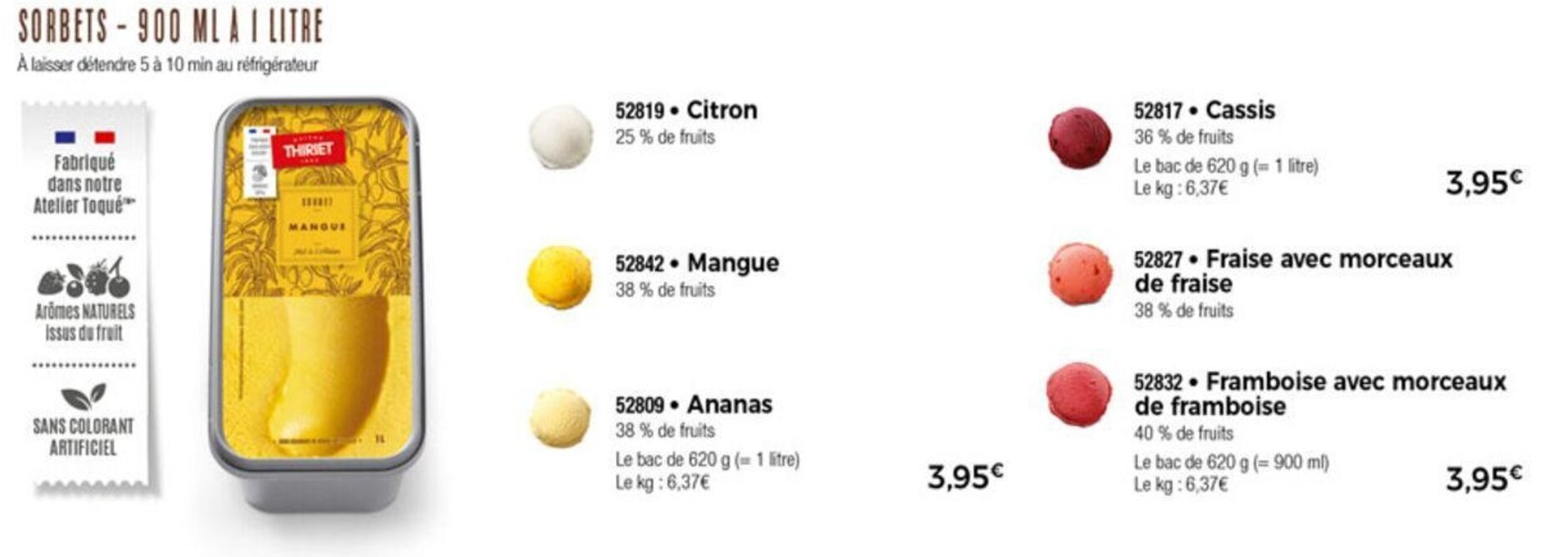 Promo Sorbets chez Thiriet