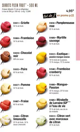 Thiriet Sorbets plein fruit offre