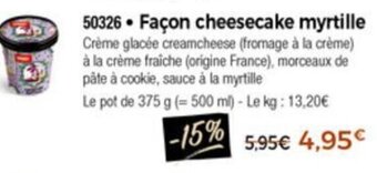 Thiriet Facon cheesecake myrtille offre