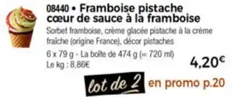 Thiriet Framboise pistache cœur de sauce à la framboise offre