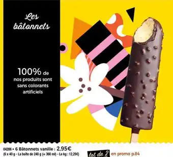 Thiriet 6 Bâtonnets vanille offre