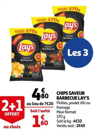 Auchan Lay's chips saveur barbecue offre
