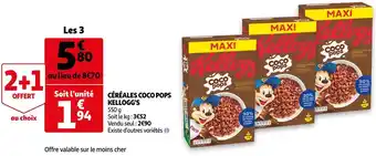 Auchan Kellogg's céréales coco pops offre
