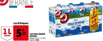 Auchan Auchan lait demi-écrémé offre