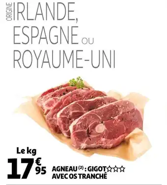 Auchan Agneau : gigot avec os tranché offre