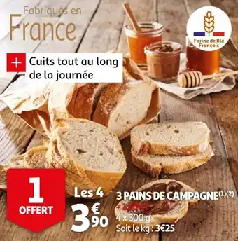 Auchan 3 pains de campagne offre