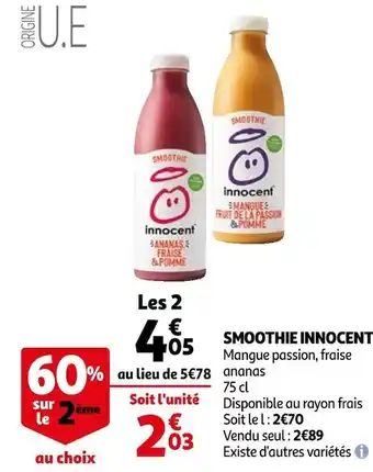 Auchan Innocent smoothie offre