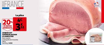 Auchan Auchan le charcutier jambon cuit supérieur offre