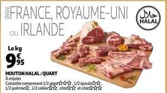 Auchan Mouton halal : quart offre