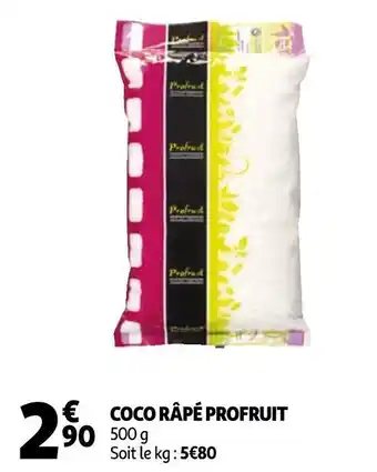 Auchan Profruit coco râpé offre