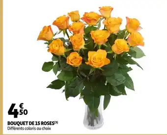 Auchan Bouquet de 15 roses offre
