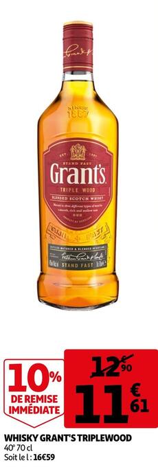 Auchan Grant's whisky triplewood offre
