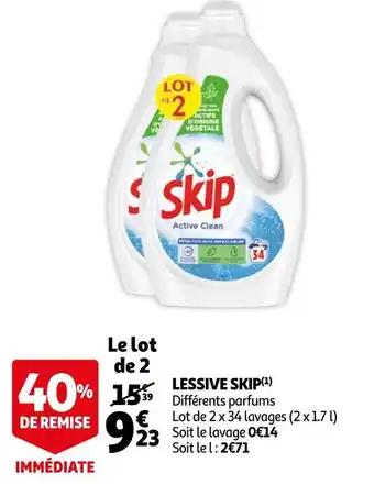 Auchan Skip lessive offre