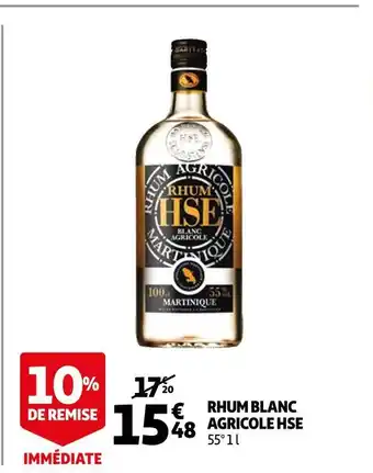 Auchan Hse rhum blanc agricole offre