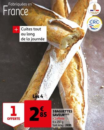 Auchan 3 baguettes saveur offre