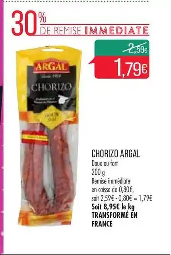 Match Chorizo Argal offre