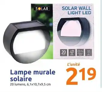 Action Lampe murale solaire offre