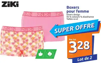 Action Boxers pour femme offre