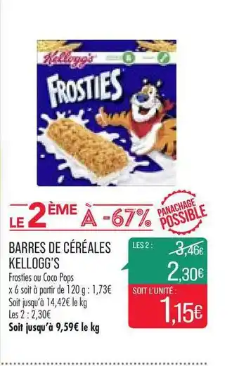 Match Barres De Céréales Kellogg's offre