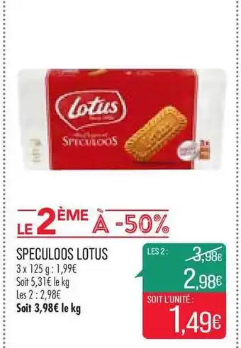 Match Speculoos Lotus offre