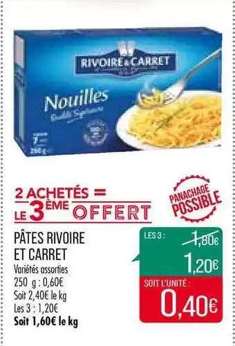 Match Pâtes Rivoire Et Carret offre