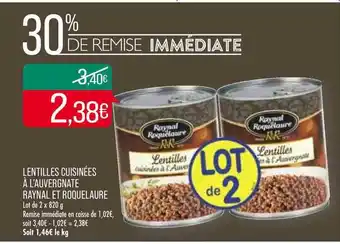 Match Lentilles Cuisinées à L'auvergnate Raynal Et Roquelaure offre