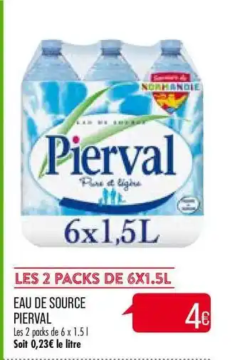 Match Eau De Source Pierval offre