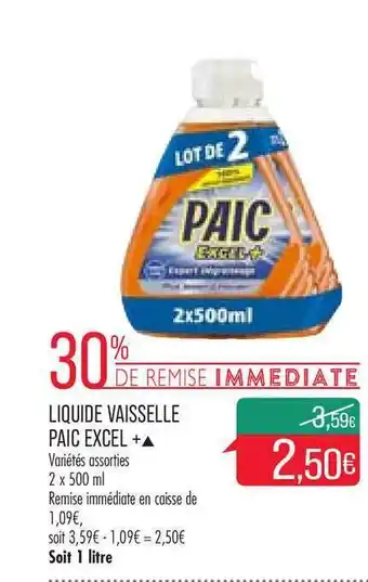 Match Liquide Vaisselle Paic Excel + offre