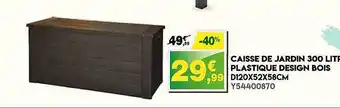 Maxi Bazar Caisse De Jardin Plastique Design Bois offre