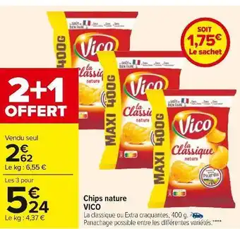 Carrefour Vico chips nature offre