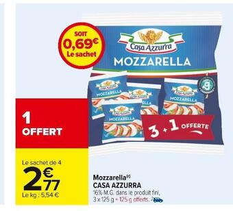 Carrefour Casa azzurra mozzarella offre