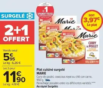 Carrefour Marie plat cuisiné surgel offre