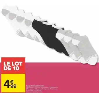 Carrefour Socquettes courtes femme offre