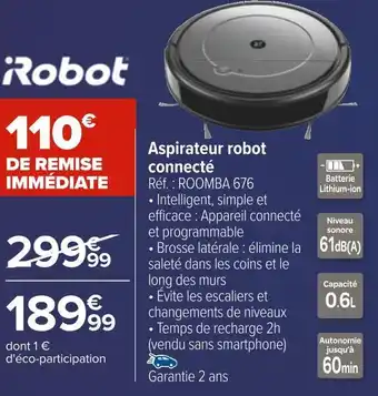Carrefour Aspirateur robot connecté offre