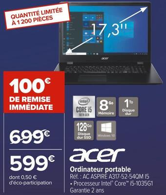 Carrefour Acer ordinateur portable offre