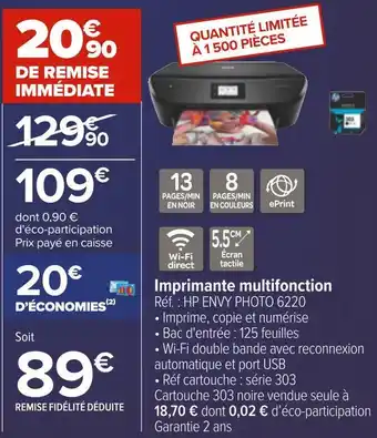 Carrefour Hp imprimante multifonction offre