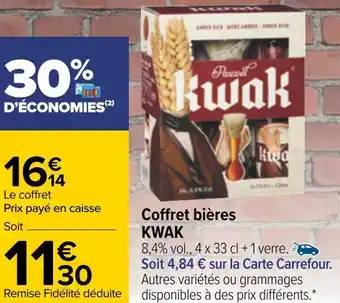 Carrefour Kwak coffret bières offre