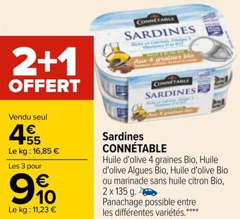 Carrefour Connétable sardines offre