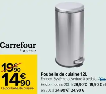 Carrefour Poubelle de cuisine 12l offre