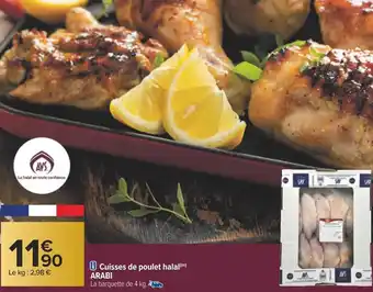 Carrefour Arabi cuisses de poulet halal offre