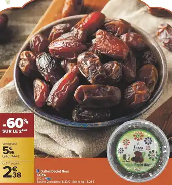 Carrefour Faïza dattes deglet nour offre