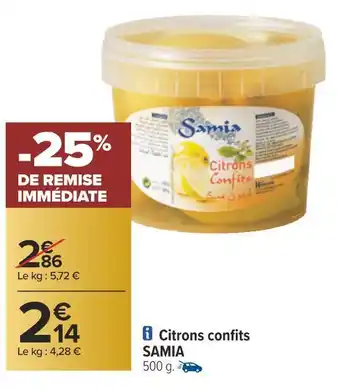 Carrefour Samia citrons confits offre